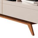 Ver imagem 2 de Rack para TV 70" Pés de Madeira Vivare Wood 1,80 Giga Moveis:OffWhite/Freijó