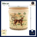 Ver imagem 3 de Cachepot Vaso Decorativo Cerâmica Craquelada Pintado À Mão Guepardo 31cm Columbus Gold