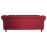 Jogo de Sofá 2 e 3 Lugares Sala de Estar Maggiore Couro Vermelho - 6