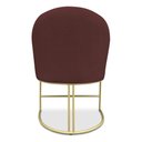 Ver imagem 5 de Cadeira Poltrona de Jantar Bela Suede Marsala Base Metálica Industrial Dourado - Pallazio