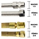 Ver imagem 4 de Kit Ligação Aquecedor 1/2"água 3/4"gás 40cm Registro 90 Druck