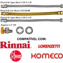 Ver imagem 3 de Kit Ligação Aquecedor 1/2"água 3/4"gás 40cm Registro 90 Druck