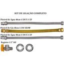 Ver imagem 2 de Kit Ligação Aquecedor 1/2"água 3/4"gás 40cm Registro 90 Druck