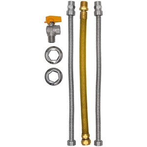 Kit Ligação Aquecedor 1/2"água 3/4"gás 40cm Registro 90 Druck