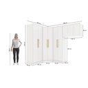 Ver imagem 3 de Quarto Modulado Adapt 9 Portas 4 Gavetas MDP 465cm Branco