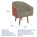 Ver imagem 3 de Poltrona Jade Decorativa Moderna Sala de Estar Quarto Escritório Conforto Corano Nozes e Suede Pés P