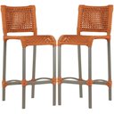 Ver imagem 1 de 2 Banquetas Haiti em Corda Náutica Alumínio Balcão Edícula Cozinha Trama Original