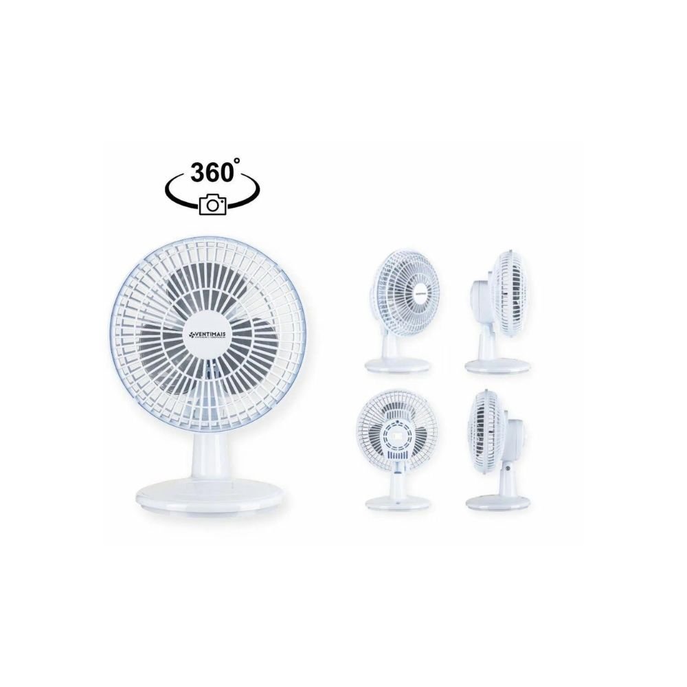 Mini Ventilador Turbo Ventimais 3 Pás 20cm 2 Velocidades Branco e Prata 110v - 3