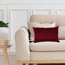 Ver imagem 2 de Capa para Almofada Drapeada Line em Veludo Retangular 60x40 Cor:bordo