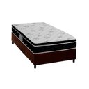Ver imagem 1 de Cama Box Solteiro: Colchão Molas Ortobom Nanolastic Physical Spring + Base CRC Suede Marrom(88x188)