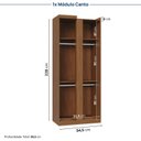 Ver imagem 6 de Guarda-Roupa Planejado 5 Peças 9 Portas Arani CabeCasa MadeiraOriginals Marrom/Cinamomo/Offwhite