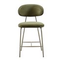 Ver imagem 1 de Banqueta Luxe Baixa Veludo Verde e Madeira Base Fendi - 77219