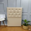 Ver imagem 4 de Bicama Box Baú com Colchão de Espuma Orthopedic + Cabeceira Botonê - Solteiro - Corino Bege