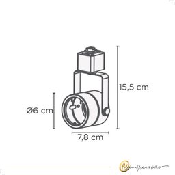 Spot para Trilho Mr16 Soquete Gu10 Ferro Preto - 4