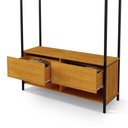 Ver imagem 5 de Closet Estilo Industrial Dallas 2 Gavetas Klm Móveis Preto-canela