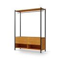 Ver imagem 3 de Closet Estilo Industrial Dallas 2 Gavetas Klm Móveis Preto-canela
