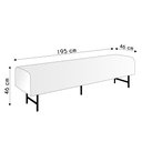 Ver imagem 4 de Puff Recamier Decorativo Pés em Ferro 195cm Dublin P02 Linho Creme - Mpozenato