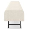 Puff Recamier Decorativo Pés em Ferro 195cm Dublin P02 Linho Creme - Mpozenato - 6