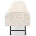 Ver imagem 6 de Puff Recamier Decorativo Pés em Ferro 195cm Dublin P02 Linho Creme - Mpozenato