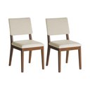 Ver imagem 2 de Conjunto Jantar Mesa 1,35 c/Vidro Avena 4 Cadeiras New Ella - Linho Off White - Linked 02