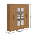 Ver imagem 4 de Guarda-roupa Casal Jazz 6 Portas 3 Gavetas com Espelho 73939.3 Amêndoa Clean - Móveis Lopas