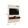 Painel Home para Tv até 50 Polegadas Turim 160cm Cor:OffWhite/Naturale - 2