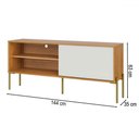 Ver imagem 4 de Rack para Tv até 50 Polegadas 1 Porta 1 Prateleira R516 Freijó/off White - Dalla Costa