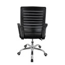 Ver imagem 3 de Cadeira Escritório Diretor Giratória Office Zebrada Estofado Mesh Preto
