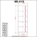 Ver imagem 4 de Kit 2 Armários para Escritório 2 Portas de Vidro ME4115 Marrom