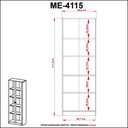Ver imagem 4 de Kit 2 Armários para Escritório 2 Portas de Vidro ME4115 Marrom