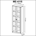 Ver imagem 5 de Kit 2 Armários para Escritório 2 Portas de Vidro ME4115 