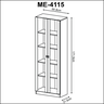 Kit 2 Armários para Escritório 2 Portas de Vidro ME4115  - 4