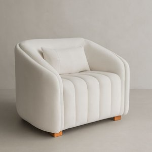 Poltrona Orgânica Lili Bouclé Premium - Bege