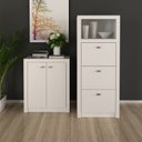 Ver imagem 1 de Kit 2 Peças com Armário Baixo Me4103 e Gaveteiro Arquivo Me4118 Espresso Móveis