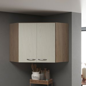 Armário Aéreo Modulado De Canto Fidelitá Paris 75cm 2 Portas