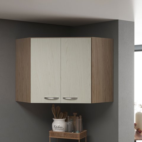 Armário Aéreo Modulado De Canto Fidelitá Paris 75cm 2 Portas