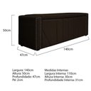 Ver imagem 6 de Calçadeira Baú Casal 140 Cm Para Cama Box Corano Marrom