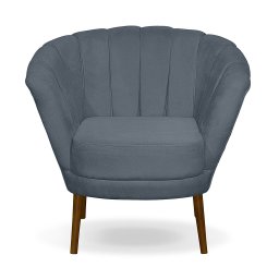 Poltrona Pétala Flor Decorativa Suede  Azul Turquesa - 3