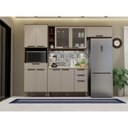 Ver imagem 1 de Cozinha Compacta 4 Peças com Espaço para Microondas Vidro e Tampo Luna Luciane Móveis