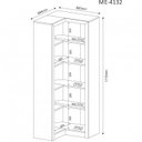 Ver imagem 6 de Kit 2 Armários para Escritório com Armário Fechado e Armário de Canto ME4105 e ME4132