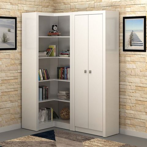 Kit 2 Armários para Escritório com Armário Fechado e Armário de Canto ME4105 e ME4132