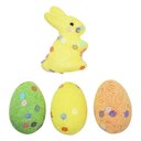 Ver imagem 2 de Kit Enfeites Decorativos Páscoa 6 Coelhinhos com Ovos Decorados