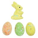 Ver imagem 1 de Kit Enfeites Decorativos Páscoa 6 Coelhinhos com Ovos Decorados