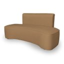 Ver imagem 2 de Sofá Feijão Orgânico Curvo 3 Lugar Suede Sala Contemporânea:capuccino