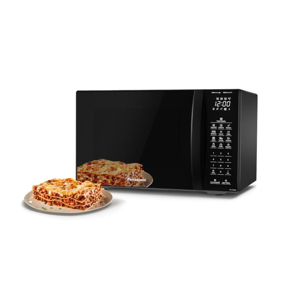 Microondas Panasonic Dupla Refeição 34L Black Glass NN-ST66NBRU - 127 - 5