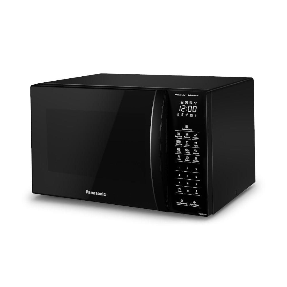 Microondas Panasonic Dupla Refeição 34L Black Glass NN-ST66NBRU - 127 - 2