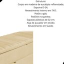 Ver imagem 2 de Calçadeira Baú Sapateira 195cm Ayla Suede Tampo Reto
