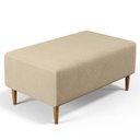 Ver imagem 2 de Puff Decorativo Sala de Estar Cléo W01 Pés Palito 90 cm - Lyam Decor Cléo Pés Palito Linho Bege Escu
