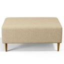 Ver imagem 6 de Puff Decorativo Sala de Estar Cléo W01 Pés Palito 90 cm - Lyam Decor Cléo Pés Palito Linho Bege Escu