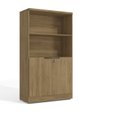 Ver imagem 2 de Conjunto 3 Peças 1 Balcão 2 Armários para Escritório com Chave Itapua Marrom